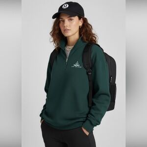 Cottagecore Green Quarter Zip Big Canoe Sweatshirt